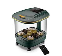 Bath Massager with Fast Heating,4 Rollers 2 Maize Massage Rollers Foot Soaker Tub with Remote Control,Time-Settable Digital Temp Control Foot Soaker with Red Light,Feet Stress Relie