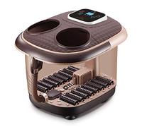 Bath Massager with Heat and Massage and Bubble Jets, Motorized Shiatsu Massage Ball + Motorized Maize Roller + Rotatable Pedicure Stone, Red Light, Adjustable Time Temperature