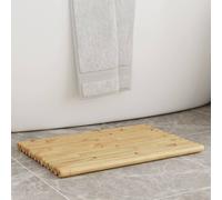 Bath Mat 2pcs Natural Bamboo 50x35cm Slatted Shower Spa Doormat Eco QuickDry set