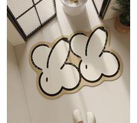 Bath Mat 40X60Cm Animal Rabbit Super Absorbent Non Slip Bathroom Mat Quick-Drying Kitchen Door Mats Washable,Simple Kitchen Door Mats,For Home, Bedroom, Bathroom,Toilet