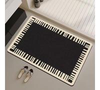 Bath Mat 40X60Cm Beige Stripe Super Absorbent Non Slip Bathroom Mat Quick-Drying Kitchen Door Mats Washable,Simple Kitchen Door Mats,For Home, Bedroom, Bathroom,Toilet