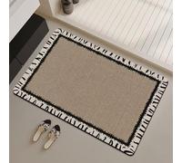 Bath Mat 40X60Cm Grey Brown Super Absorbent Non Slip Bathroom Mat Quick-Drying Kitchen Door Mats Washable,Simple Kitchen Door Mats,For Home, Bedroom, Bathroom,Toilet