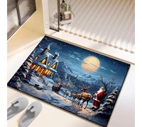 Bath Mat 40X60Cm Yellow Moon Super Absorbent Non Slip Bathroom Mat Quick-Drying Kitchen Door Mats Washable,Simple Kitchen Door Mats,For Home, Bedroom, Bathroom,Toilet
