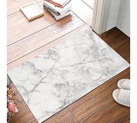 Bath Mat 50x80 cm Non-Slip Bathroom Mat Super Absorbent Water,Marble,Fractured Lines Stained Grunge Surface Effects Ceramic Style Bac,Machine-Washable,Microfiber Absorbent Bathroom Floor Mat