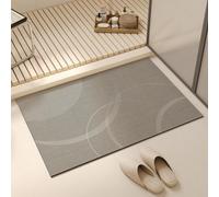 Bath Mat 50x80CM Grey Diatomite Stone Absorbent and Non-Slip | Super Absorbent and Non-Slip anti mould Bathroom Mat,diatomite stone quick dry,shower mat ,bathroom rug