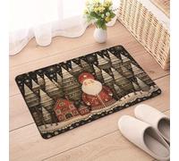 Bath Mat 50X80Cm Red Buildings Diatom Mud Bath Mats, Non-Slip Super Absorbent Quick Drying Floor Mat, Durable Machine Washable Living Room Carpet,For Bedroom, Kitchen, Toilet, Door