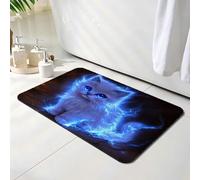Bath Mat 60 x 90 cm, Cat Bathroom Mat, Super Absorbent Carpet, Non Slip Thin Rubber Backing Bathroom Washable Rug Fit Under Door, Quick Dry Bath Foot Mats, Easy to Clean, for Shower Dream O-260