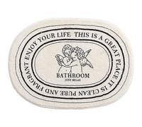 Bath Mat Angel White Bathroom Mat Soft Microfiber Bath Mats for Bathroom Non Slip Floor Mat Ultra Water Absorbent Bathroom Rug Machine Washable Bathmat Door Mat 40x60cm