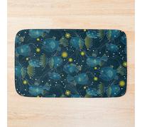 Bath Mat Angler fish - blue 20 x 31 inch Non-slip Bathroom