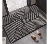 Bath Mat Anthracite Super Absorbent Bath Mats for Bathroom Rug, Quick Dry Non-Slip Shower Floor Mat, Washable Rugs with Rubber Backed, Carpet for Living Room Bedroom Kitchen Toilet Door 45x70cm 3-229