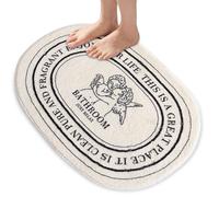 Bath Mat, Baby Angel Bathroom Mat, Strong Absorbent & Quick Dry Bathroom Rug, 20x31.5 Inch Non-Slip Bath Rug, Soft & Comfortable Imitation Cashmere