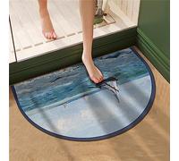 Bath Mat Bath Mat Non Slip Bathroom Rug Bathroom Mat Carpet Shower Mat Bath Mats Washable Rug Floor Mat Small Bath Mat Super Absorbent Rubber Bath Mat Quick Dry Bath Mat Half Circle-15.7x23.6in