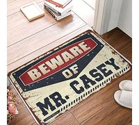 Bath Mat Beware Of Mr. Casey, Non Slip Floor Watermelon