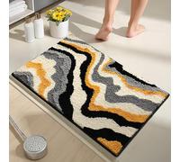 Bath Mat Black Coffee Red Bathroom Mat Rug Soft Microfiber Non Slip Bath Mats for Bathroom Floor Water Absorbent Bathmat Machine Washable Bath Matt Carpet 50x80cm