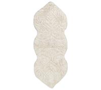 Beliani Bath Mat Canbar Light Beige 150 X 60 Cm Cotton