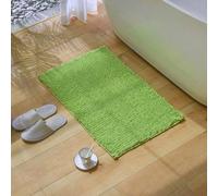 Bath Mat, Chenille Non Slip Super Absorbent Bathroom Mat Anti Mould, Washable Moisture Resistance Shower Rug for Bathtub-Side Kitchen Front Door (Green,70x45cm)