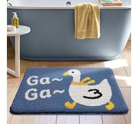 Bath Mat Cute Blue Animals Bathroom Mat Rug Soft Microfiber Non Slip Bath Mats for Bathroom Floor Water Absorbent Bathmat Machine Washable Bath Matt Carpet 50x80cm