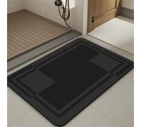 Bath Mat Dark 80x120cm Bathroom Bath Mats Non Slip Shower Mat Super Absorbent Water Bathroom Rug, Soft, Quick Dry, Washable Door Carpet Floor Rugs for Home, Kitchen, Toilet, Bedroom, Doormat 6-104