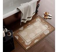 Bath Mat Dark Super Absorbent Bath Mats for Bathroom Rug, Quick Dry Non-Slip Shower Floor Mat, Washable Rugs with Rubber Backed, Carpet for Living Room, Bedroom, Kitchen, Toilet, Door 60x90cm 3-171