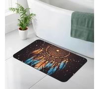 Bath Mat for Bathroom Quick Dry Super Absorbent Bath Rug Diatomaceous Earth Bath Mat Native American Dream Catcher Bathroom Rugs Non-Slip Doormat Area Rugs for Bedroom Floor Bathtub Shower Rug