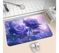 Bath Mat for Bathroom Shower Mat 40x60cm Quick Dry Non Slip Floor Mats Super Absorbent Bath Rug, Thin Rubber Bathmat Kitchen Washable Bathroom Carpet Accessories Decor Rugs Gardens 2-1002