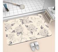 Bath Mat for Bathroom Shower Mat 40x60cm Quick Dry Non Slip Floor Mats Super Absorbent Bath Rug, Thin Rubber Bathmat Kitchen Washable Bathroom Carpet Accessories Decor Rugs Arts 2-582