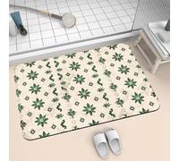 Bath Mat for Bathroom Shower Mat 60x90cm Quick Dry Non Slip Floor Mats Super Absorbent Bath Rug, Thin Rubber Bathmat Kitchen Washable Bathroom Carpet Accessories Decor Rugs Daisy 2-884