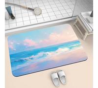Bath Mat for Bathroom Shower Mat 60x90cm Quick Dry Non Slip Floor Mats Super Absorbent Bath Rug, Thin Rubber Bathmat Kitchen Washable Bathroom Carpet Accessories Decor Rugs Landscape 2-992
