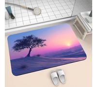 Bath Mat for Bathroom Shower Mat 70x120cm Quick Dry Non Slip Floor Mats Super Absorbent Bath Rug, Thin Rubber Bathmat Kitchen Washable Bathroom Carpet Accessories Decor Rugs Landscape 2-1208