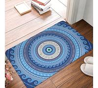 Bath Mat Greek Mati Mataki Evil Turkish Eye 40X60Cm Indoor Outdoor Mat Washable Bathroom Mats Comfortable Kitchen Mats For Front Back Door Courtyard Inside