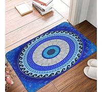 Bath Mat Greek Matiasma Evil Eye Art 40X60Cm Floor Mat Resist Dirt Entrance Door Mats Comfortable Entrance Rug For Entry Garage Outside