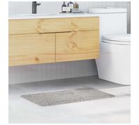 Bath Mat Grey 50x80 cm Polypropylene Anti-Slip Latex Backing Machine Wash Plus.