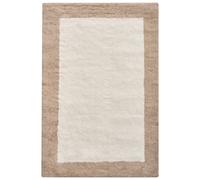 Beliani Bath Mat KABRI Brown/ Beige 60 x 90 cm Cotton