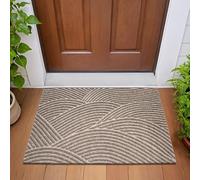 Bath Mat Khaki Stripe Bathroom Mat Rug Soft Microfiber Non Slip Bath Mats for Bathroom Floor Water Absorbent Bathmat Machine Washable Bath Matt Carpet 40x60cm