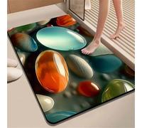Bath Mat Landscape 70x120cm Bathroom Bath Mats Non Slip Shower Mat Super Absorbent Water Bathroom Rug, Quick Dry, Washable Door Carpet Floor Rugs for Home, Kitchen, Toilet, Bedroom, Doormat 6-614