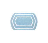 Bath Mat Light Blue White Bathroom Mat Rug Soft Microfiber Non Slip Floor Mats Water Absorbent Bath mats for Bathroom Carpet Machine Washable Doormat Bathmats 40x60cm