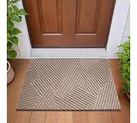 Bath Mat Light Brown Stripes Bathroom Mat Rug Soft Microfiber Non Slip Bath Mats for Bathroom Floor Water Absorbent Bathmat Machine Washable Bath Matt Carpet 40x60cm