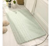 Bath Mat Light Green Bathroom Mat Soft Microfiber Bath Mats Non Slip Bath Matt Ultra Water Absorbent Bathmat Door Mat Machine Washable Bathroom Rug 40x60cm