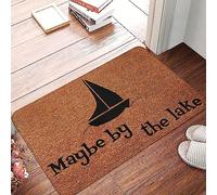 Bath Mat Maybe By The Lake Absorbent Kitchen Rugs Non Slip Entry Rug For Decor Inside Living Room 60X40Cm