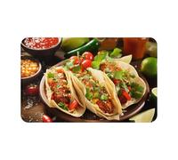 Bath Mat Mexican Food 40X60Cm Floor Mat Print Easy Clean Door Mats For Bedroom Indoor Shower