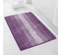 Bath Mat Minimalist Purple Bathroom Mat Rug Soft Microfiber Non Slip Floor Mats Water Absorbent Bath mats for Bathroom Carpet Machine Washable Doormat Bathmats 50x80cm