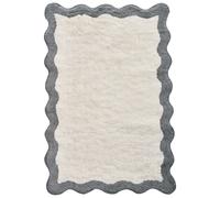 Bath Mat NANGAL Grey/ Beige 60 x 90 cm Cotton