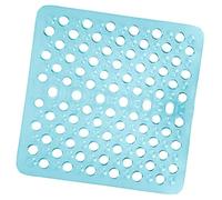 Bath Mat Non Slip Anti Mould Silicone Shower Mats For Inside Shower and Bath Tub with Drain Holes Quick Dry, Washable. Bathroom Mat for elderly, young and kids -1 PACK (Blue)
