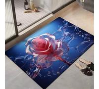 Bath Mat Non Slip Quick Dry Bathroom Mats Rugs, Thin Floor Shower Mat fit Under Door, Super Absorbent Kitchen Washable Carpet for Toilet Shower Sink, Easy to Clean Rug Classical 100x160cm 3-630