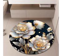 Bath Mat Peony 50x80cm Bathroom Bath Mats Non Slip Shower Mat Super Absorbent Water Bathroom Rug, Soft, Quick Dry, Washable Door Carpet Floor Rugs for Home, Kitchen, Toilet, Bedroom, Doormat 6-1270