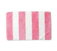 Bath Mat Pink White Stripe Bathroom Mat Rug Soft Microfiber Non Slip Floor Mats Water Absorbent Bath mats for Bathroom Carpet Machine Washable Doormat Bathmats 40x60cm