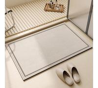 Bath Mat Plain Colour Super Absorbent And Non-Slip Anti Mould Bathroom Mat,Diatomite Stone Bath Mat Quick Dry,Shower Mat Outside Shower, Bathroom Rug,Bathroom Accessory