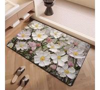 Bath Mat Plant Super Absorbent Bath Mats for Bathroom Rug, Quick Dry Non-Slip Shower Floor Mat, Washable Rugs with Rubber Backed, Carpet for Living Room, Bedroom, Kitchen, Toilet, Door 45x70cm 3-683