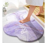 Bath Mat Purple Bathroom Mat Absorbent,Non Slip,Fluffy,Microfiber,Machine Washable Bathmat, Thick Bath Mats forBathroom, Kitchen, Doorway 40×60cm