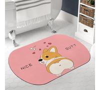Bath Mat Quick Dry Bathroom Mat Non Slip Anti Mould,Super Absorbent Quick Dry Bathroom Mat,Machine Washable Carpet Diatomaceous Earth Bath Mat,Clearance for Bedroom,Kitchen,Toilet,Door, W,B